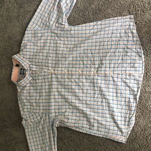 Izod plaid orange and blue 2X